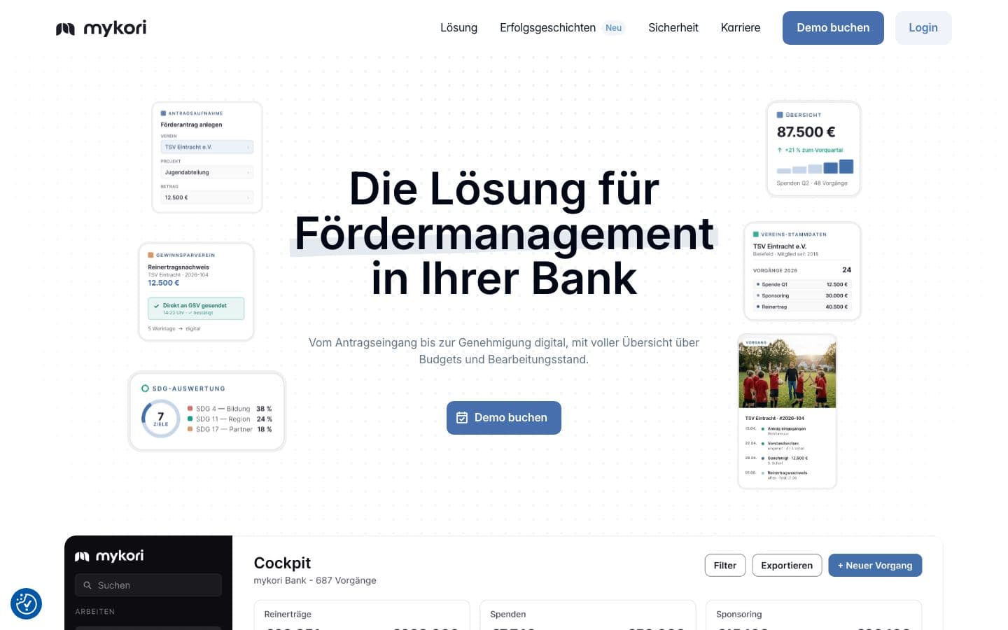 Startseite von mykori