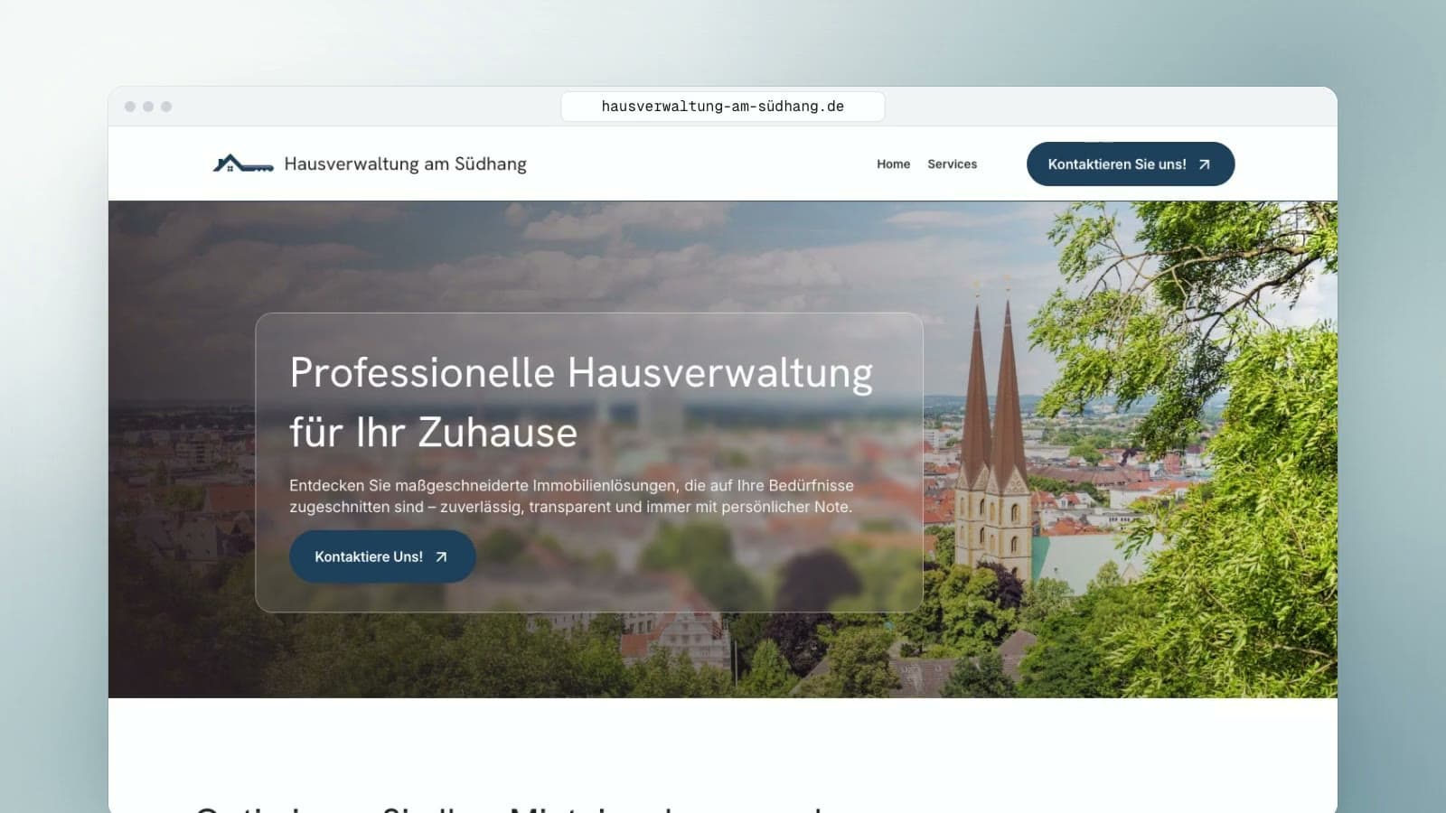 Startseite von Hausverwaltung am Südhang